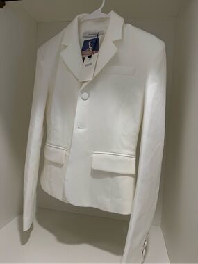 Women’s White Tailored Blazer -Seooocookie
